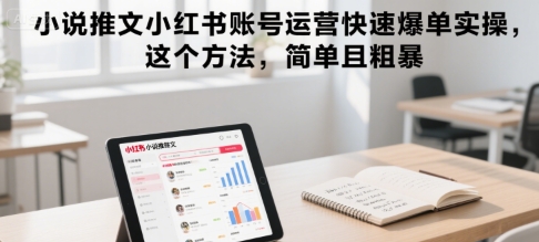 小说推文小红书账号运营快速爆单实操，这个方法，简单且粗暴-AI学习资源网