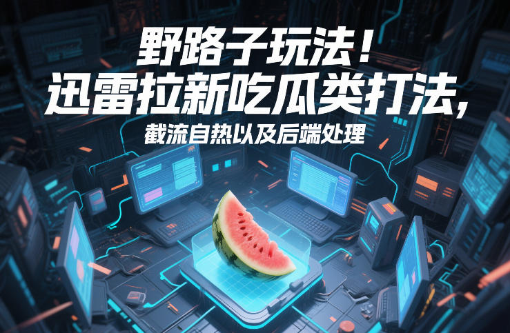 野路子玩法!迅雷拉新吃瓜类打法,截流自热以及后端处理-AI学习资源网