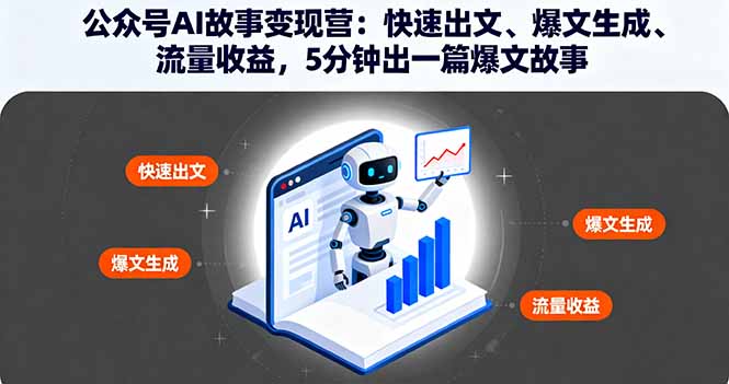 公众号AI故事变现营：快速出文、爆文生成、流量收益，5分钟出一篇爆文故事-AI学习资源网