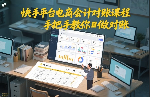 快手平台电商会计对账课程，手把手教你做对账-AI学习资源网