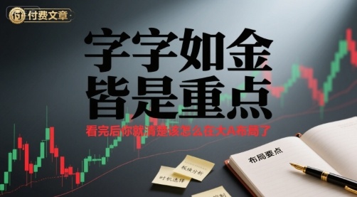 付费文章：字字如金 皆是重点， 看完后 你就清楚该怎么在大A布局了-AI学习资源网