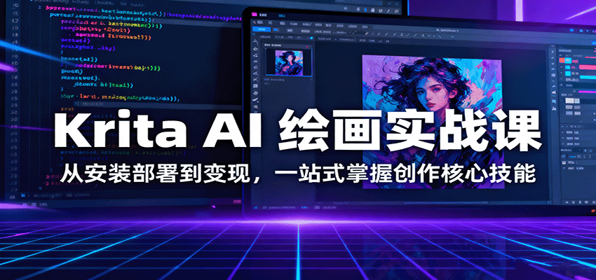 Krita AI 绘画实战课：从安装部署到变现，一站式掌握创作核心技能-AI学习资源网