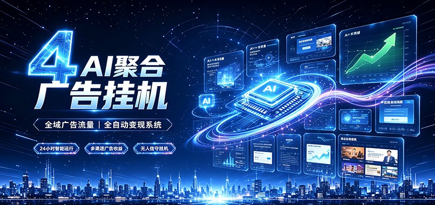 全域广告流量聚合,AI无人挂机稳赚佣金,打造长期稳定被动收入副业-AI学习资源网