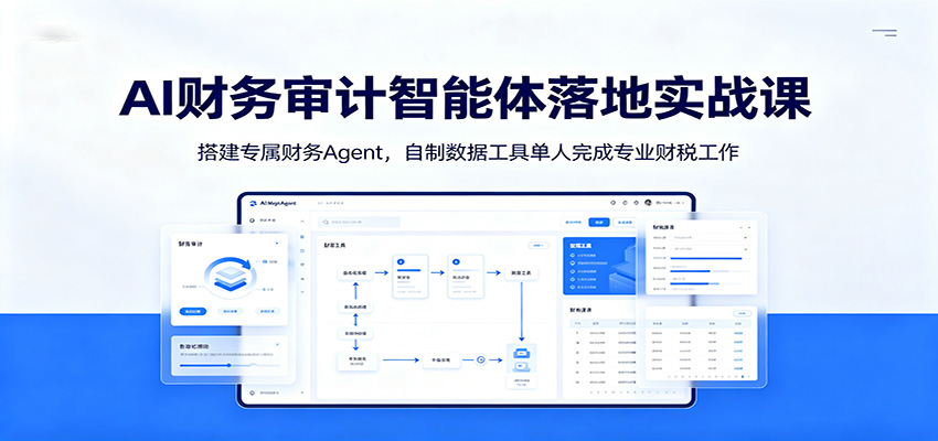 AI财务审计智能体落地实战课：搭建专属财务Agent，自制数据工具单人完成专业财税工作-AI学习资源网
