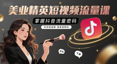 美业精英短视频流量课，掌握抖音流量密码，天天有询单，条条有转化-AI学习资源网