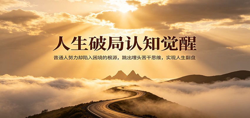 人生破局认知觉醒，普通人努力却陷入困境的根源，跳出埋头苦干思维，实现人生翻盘-AI学习资源网