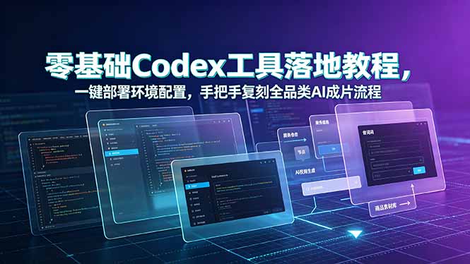 零基础Codex工具落地教程，一键部署环境配置，手把手复刻全品类AI成片流程-AI学习资源网