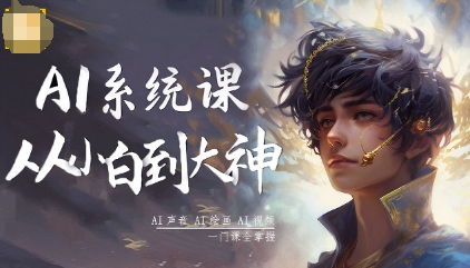 AI系统课程，从小白到大神系统学AI，AI声音-AI绘画-AI视频一门课全掌握-AI学习资源网