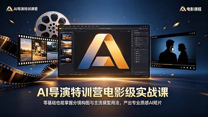 AI导演特训营电影级实战课，零基础也能掌握分镜构图与主流模型用法，产出专业质感AI短片-AI学习资源网