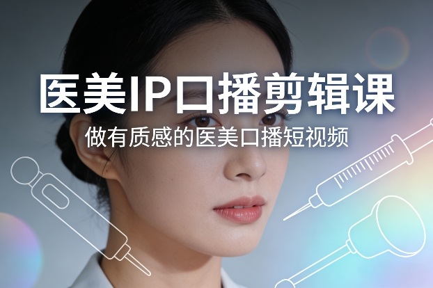 医美IP口播剪辑课，做有质感的医美口播短视频-AI学习资源网