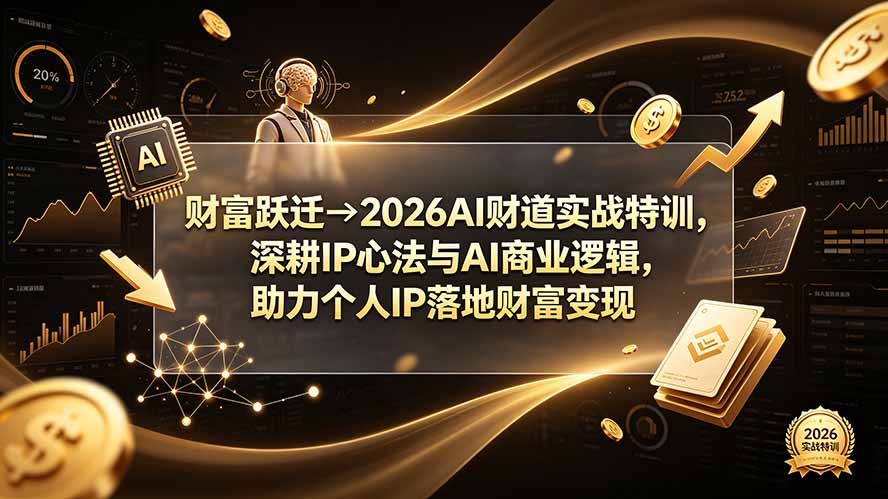 财富跃迁→2026AI财道实战特训，深耕IP心法与AI商业逻辑，助力个人IP落地财富变现-AI学习资源网