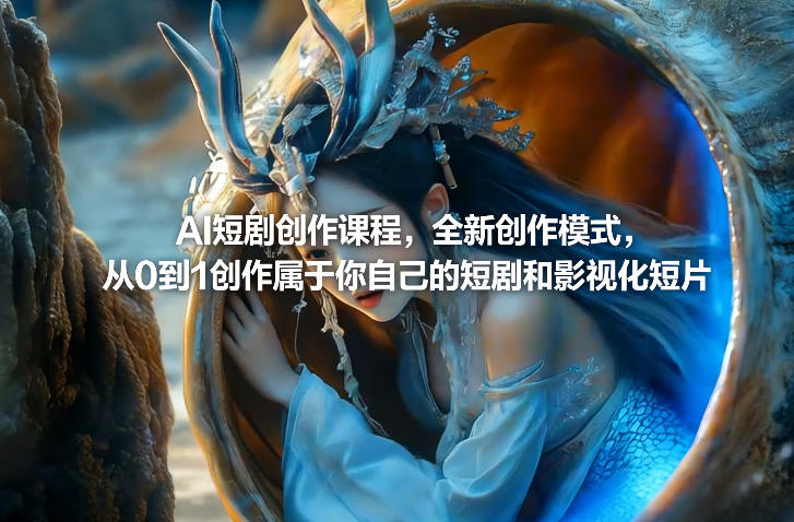 AI短剧创作课程，全新创作模式，从0到1创作属于你自己的短剧和影视化短片-AI学习资源网