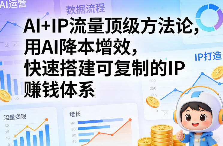 AI+IP流量顶级方法论,用AI降本增效,快速搭建可复制的IP賺钱体系-AI学习资源网