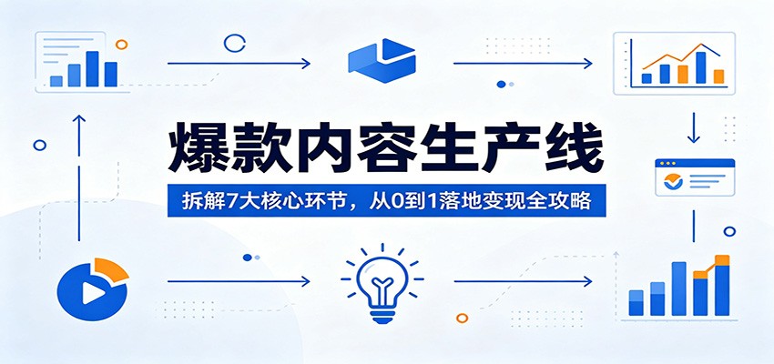 爆款内容生产线：拆解7大核心环节，从0到1落地变现全攻略-AI学习资源网
