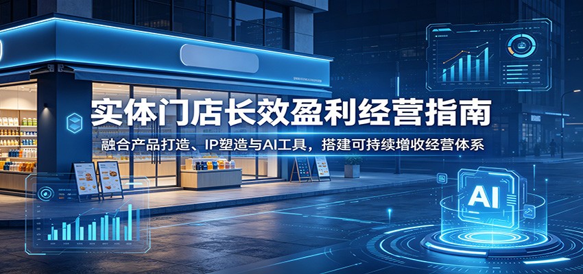 实体门店长效盈利经营指南：融合产品打造、IP塑造与AI工具，搭建可持续增收经营体系-AI学习资源网