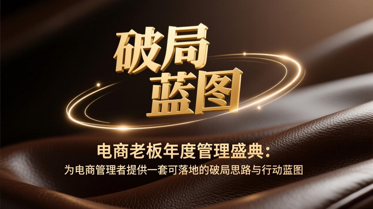 电商老板年度管理盛典：为电商管理者提供一套可落地的破局思路与行动蓝图-AI学习资源网