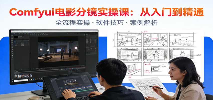 ComfyUI电影分镜实操课：分镜一致性，全流程AI视频制作，零基础也能做专业分镜-AI学习资源网
