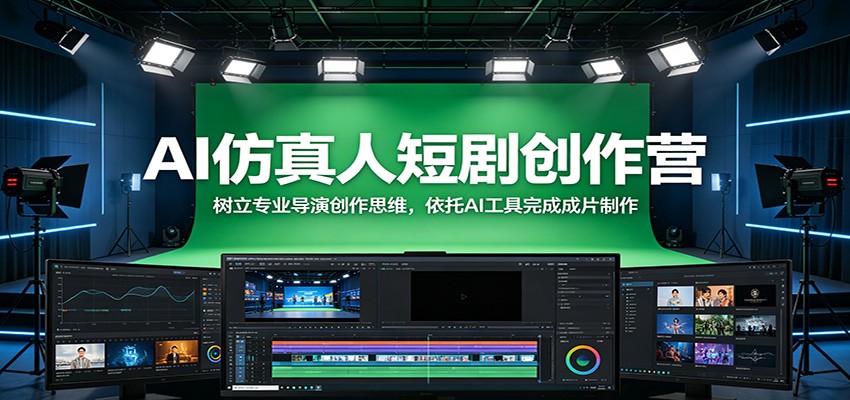 AI仿真人短剧创作营：树立专业导演创作思维，依托AI工具完成成片制作-AI学习资源网