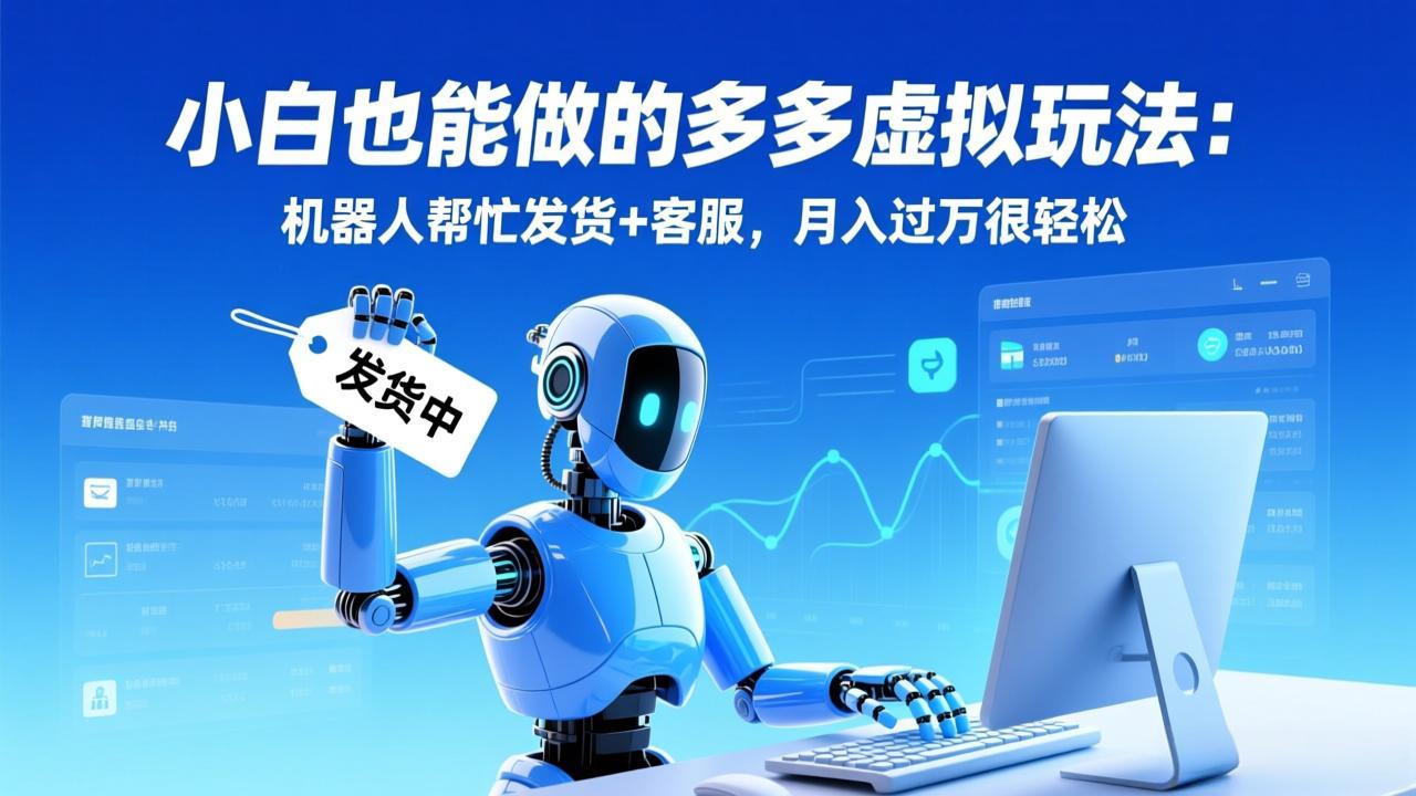 小白也能做的多多虚拟玩法：机器人帮忙发货+客服，月入过万很轻松-AI学习资源网