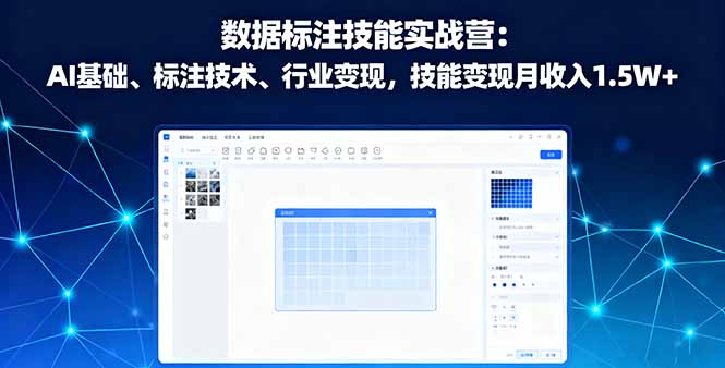 数据标注技能实战营：AI基础、标注技术、行业变现，技能变现月收入1.5W+-AI学习资源网