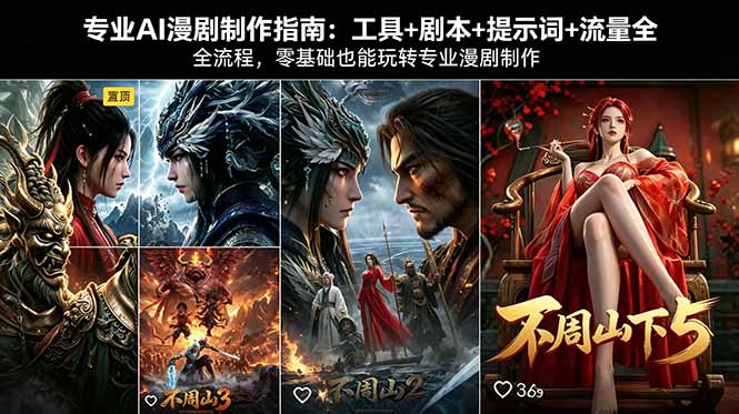 专业AI漫剧制作指南：工具+剧本+提示词+流量全流程，零基础也能玩转专业漫剧制作-AI学习资源网
