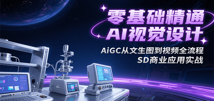 零基础精通AI视觉设计，AiGC从文生图到视频全流程，SD商业应用实战-AI学习资源网