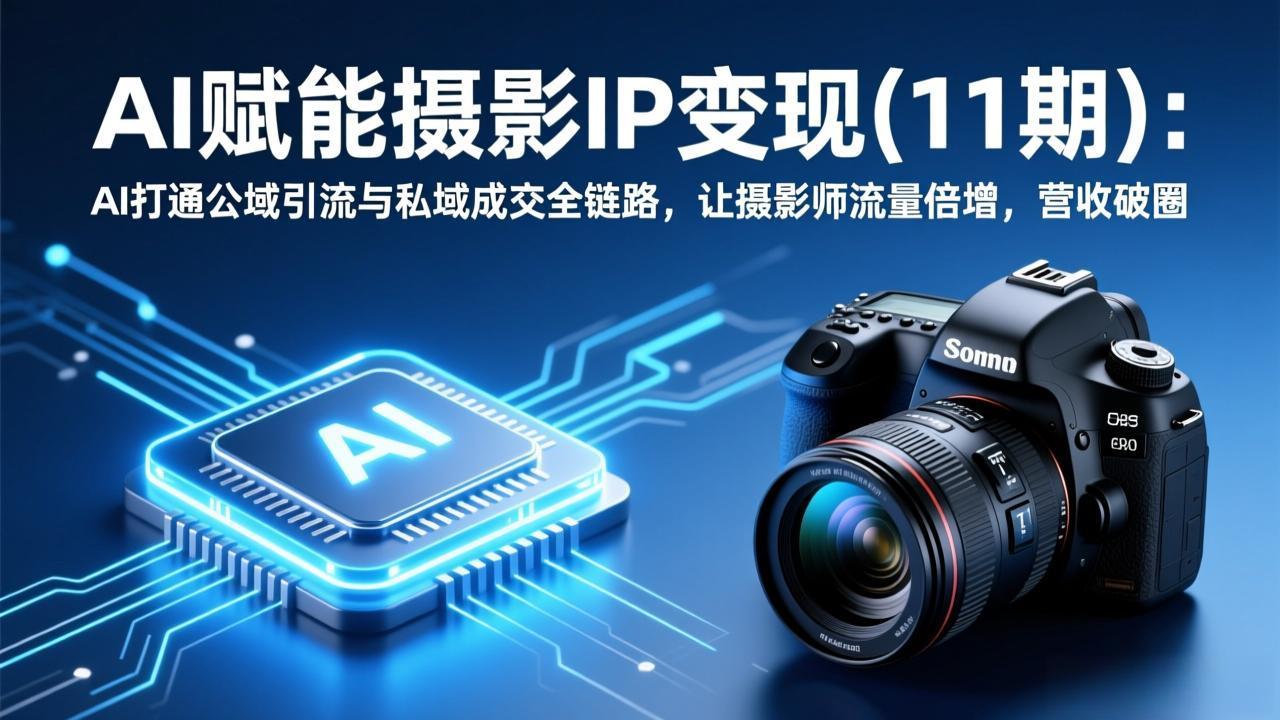 AI赋能摄影IP变现(11期-AI学习资源网