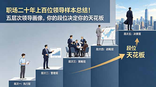 付费文章：职场二十年上百位领导样本总结！五层次领导画像，你的段位决定你的天花板-AI学习资源网