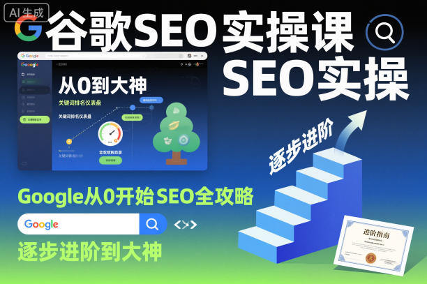 谷歌SEO实操课,Google从0开始SEO全攻略,逐步进阶到大神-AI学习资源网