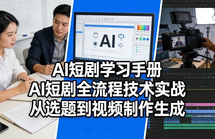 AI短剧学习手册，AI短剧全流程技术实战，从选题到视频制作生成-AI学习资源网