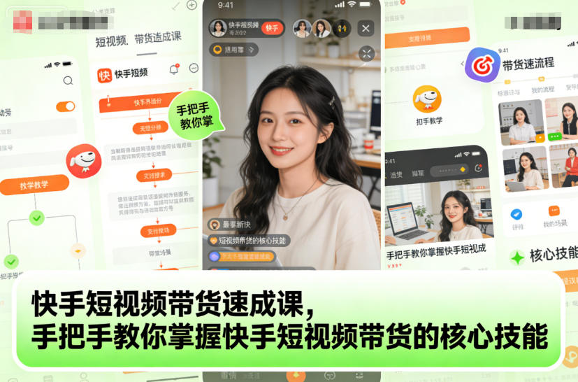 快手短视频带货速成课，手把手教你掌握快手短视频带货的核心技能-AI学习资源网