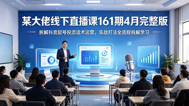 某大佬线下直播课161期4月完整版，拆解抖音起号投流话术运营，实战打法全流程拆解学习-AI学习资源网