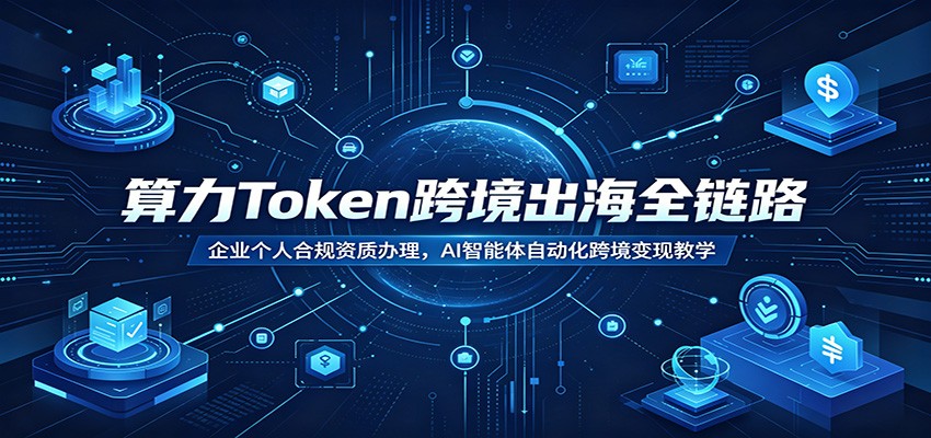 算力Token跨境出海全链路：企业个人合规资质办理，AI智能体自动化跨境变现教学-AI学习资源网