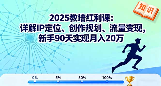 2025教培红利课：详解IP定位、创作规划、流量变现，新手90天实现月入20万-AI学习资源网