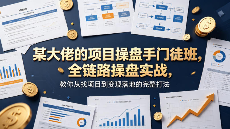 某大佬的项目操盘手门徒班，全链路操盘实战，教你从找项目到变现落地的完整打法-AI学习资源网
