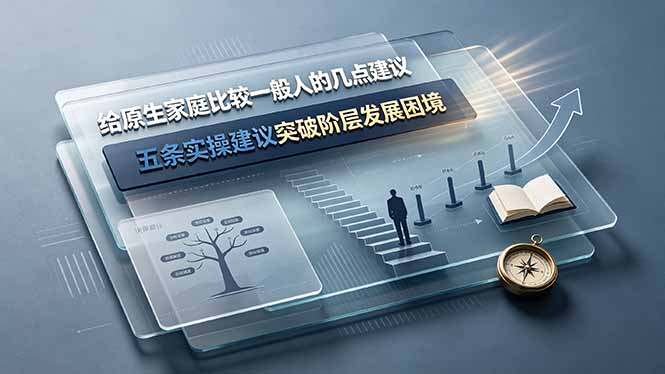 付费文章:给原生家庭比较一般人的几点建议,五条实操建议突破阶层发展困境-AI学习资源网