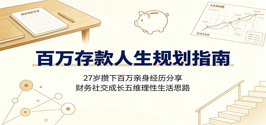 百万存款人生规划指南:27岁攒下百万亲身经历分享,财务社交成长五维理性生活思路-AI学习资源网