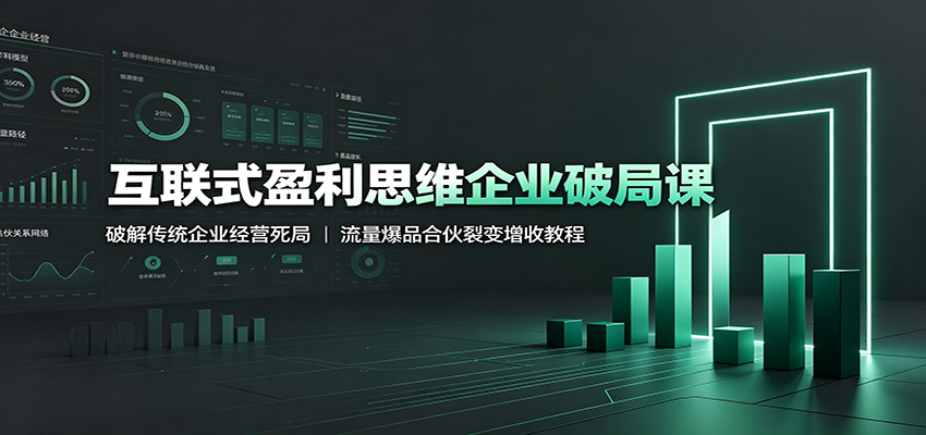 互联式盈利思维企业破局课:破解传统企业经营死局,流量爆品合伙裂变增收教程-AI学习资源网