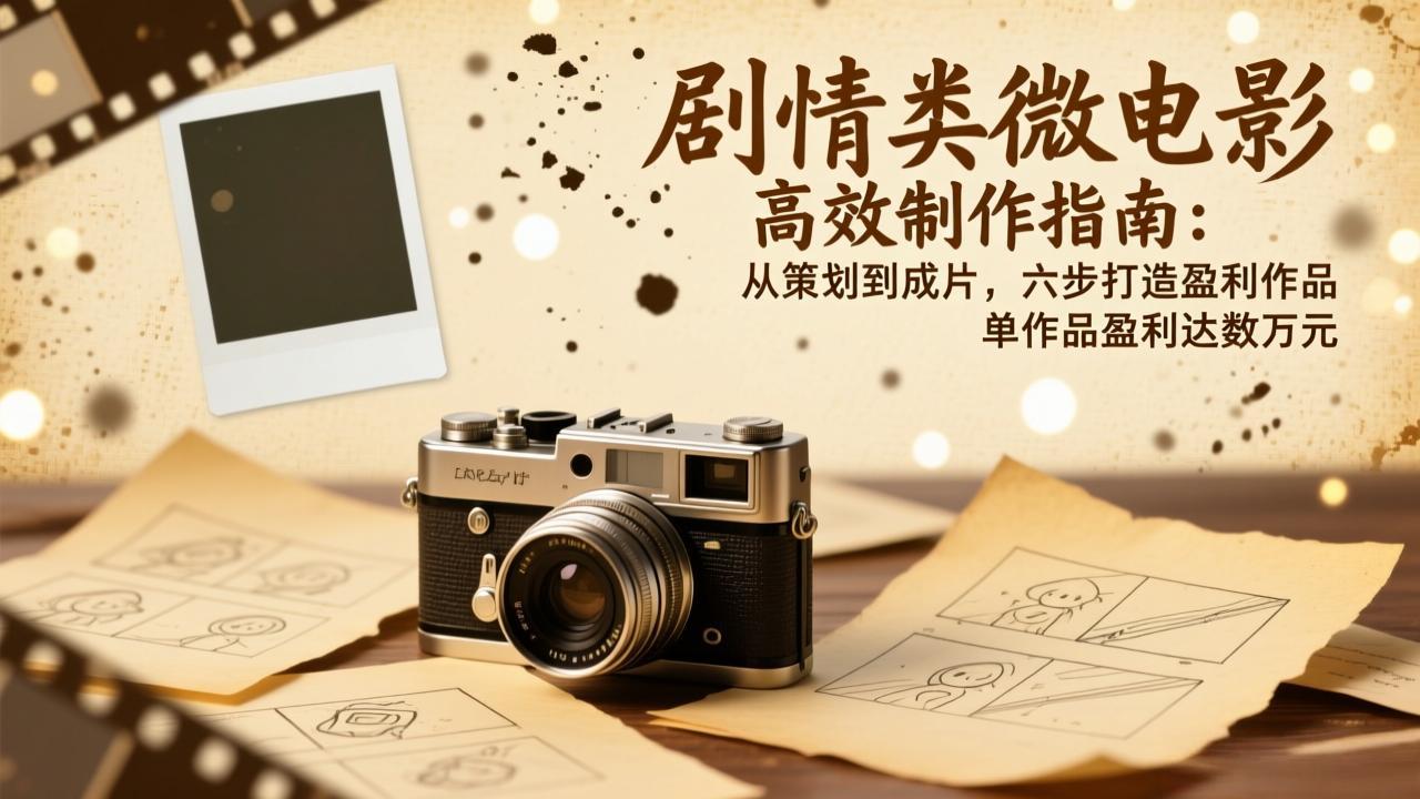 剧情类微电影高效制作指南：从策划到成片，六步打造盈利作品，单作品盈利达数万元-AI学习资源网