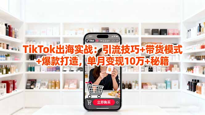 「TikTok出海实战」引流技巧+带货模式+爆款打造，单月变现10万+秘籍-AI学习资源网