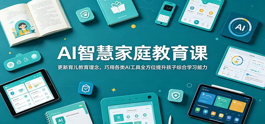 AI智慧家庭教育课：更新育儿教育理念，巧用各类AI工具全方位提升孩子综合学习能力-AI学习资源网