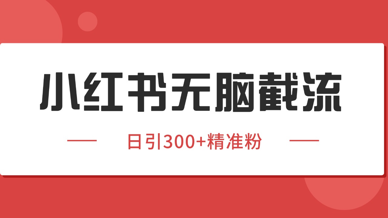 小红书截流同行客源，独家野路子获客玩法 日引200+暴力获客-AI学习资源网