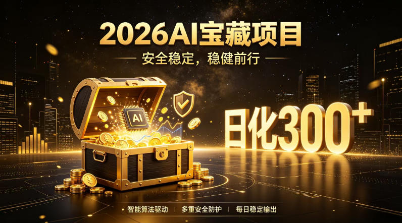 2026AI安全掘金项目,日化稳定300+,无需人为干预操作,当天见收益,操作简单【揭秘】-AI学习资源网