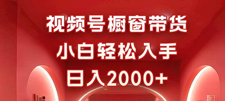 视频号橱窗带货，小白轻松入手，日入2000+-AI学习资源网