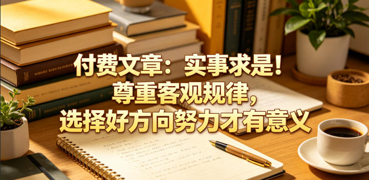 付费文章：实事求是！尊重客观规律，选择好方向努力才有意义-AI学习资源网