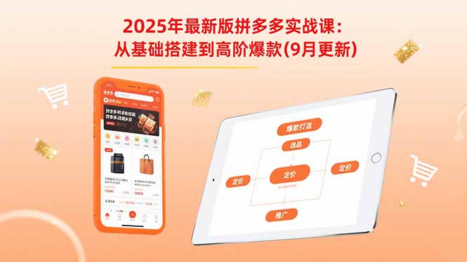 2025年最新版拼多多实战课：从基础搭建到高阶爆款(9月更新-AI学习资源网