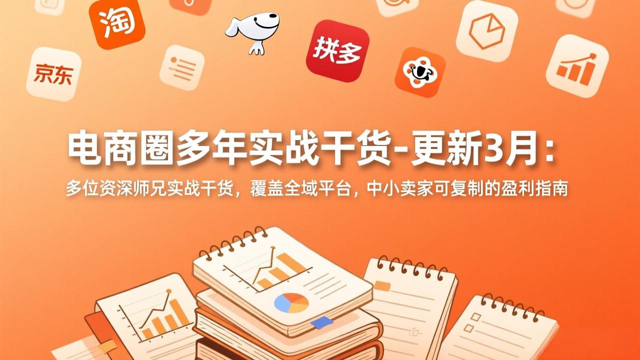 电商圈多年实战干货-更新3月:多位资深师兄实战干货,覆盖全域平台,中小卖家可复制的盈利指南-AI学习资源网