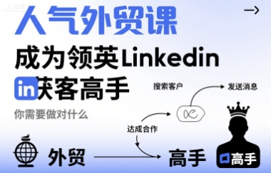 人气外贸课-成为领英Linkedin获客高手，你需要做对什么-AI学习资源网