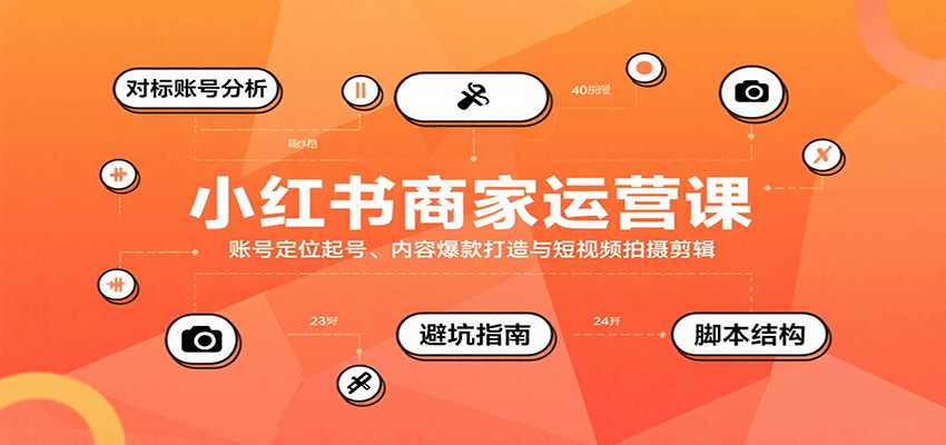 小红书商家运营课，账号定位起号、内容爆款打造与短视频拍摄剪辑-AI学习资源网