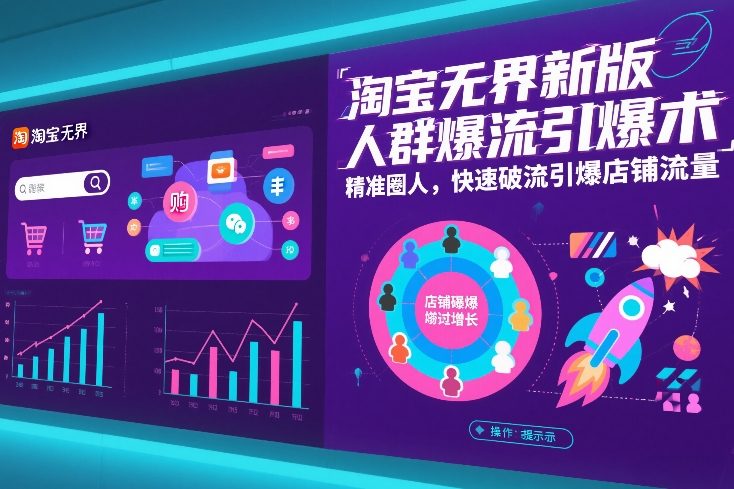 淘宝无界新版人群爆流引爆术，精准圈人，快速破流引爆店铺流量-AI学习资源网